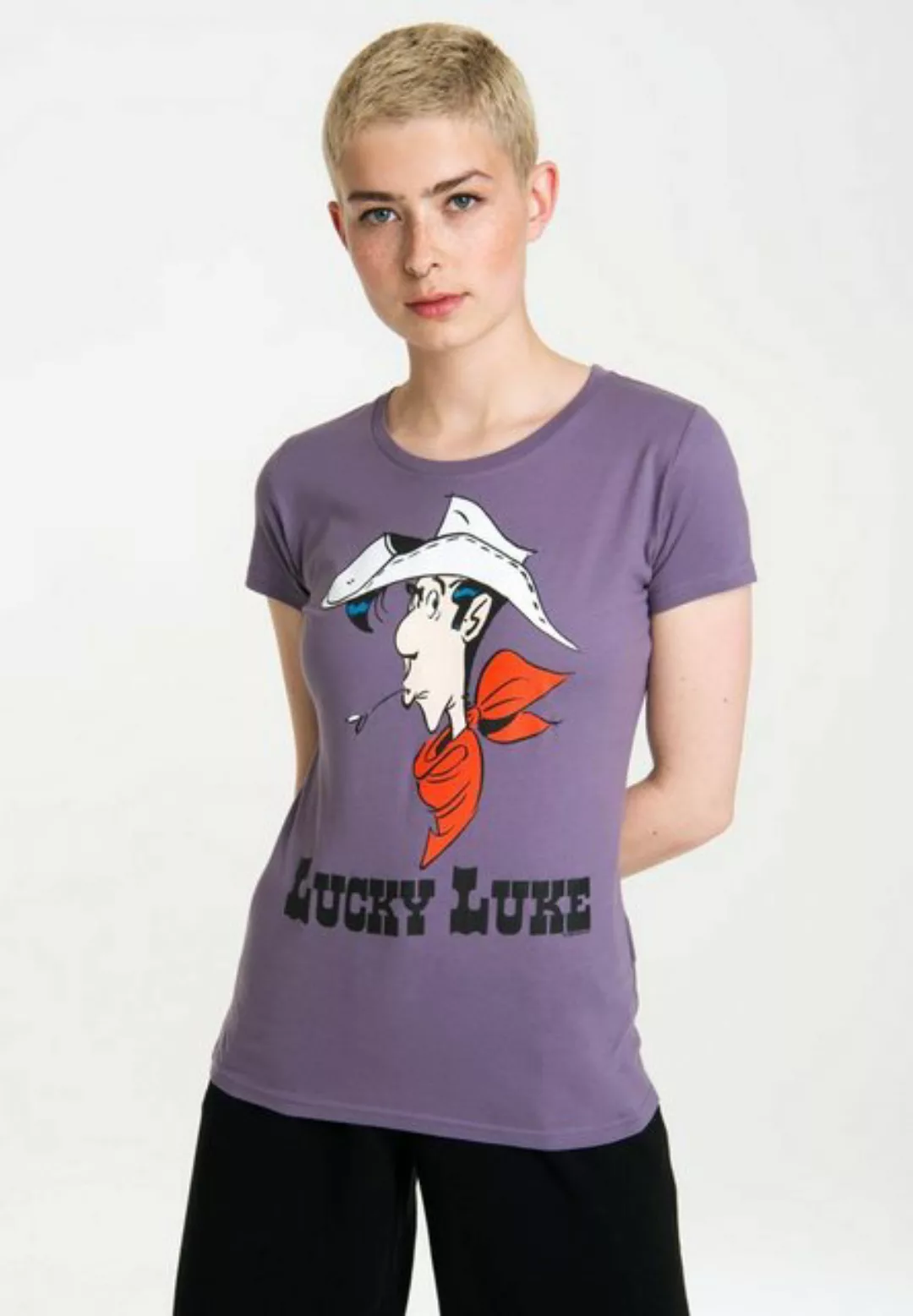 LOGOSHIRT T-Shirt Lucky Luke Portrait mit coolem Frontprint günstig online kaufen