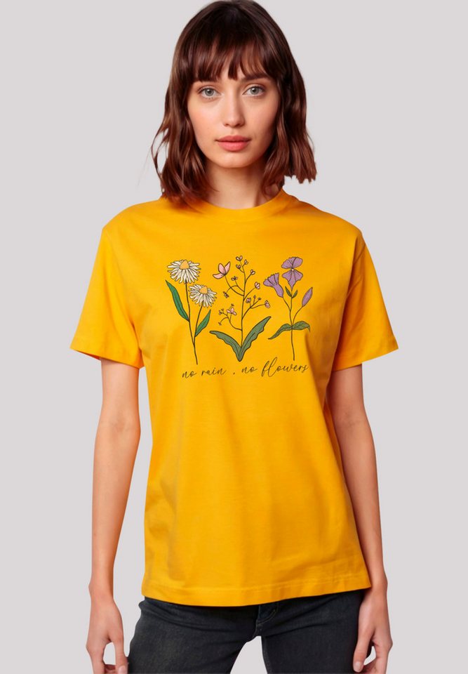 F4NT4STIC T-Shirt Blumen no rain no Blumens Premium Qualität günstig online kaufen