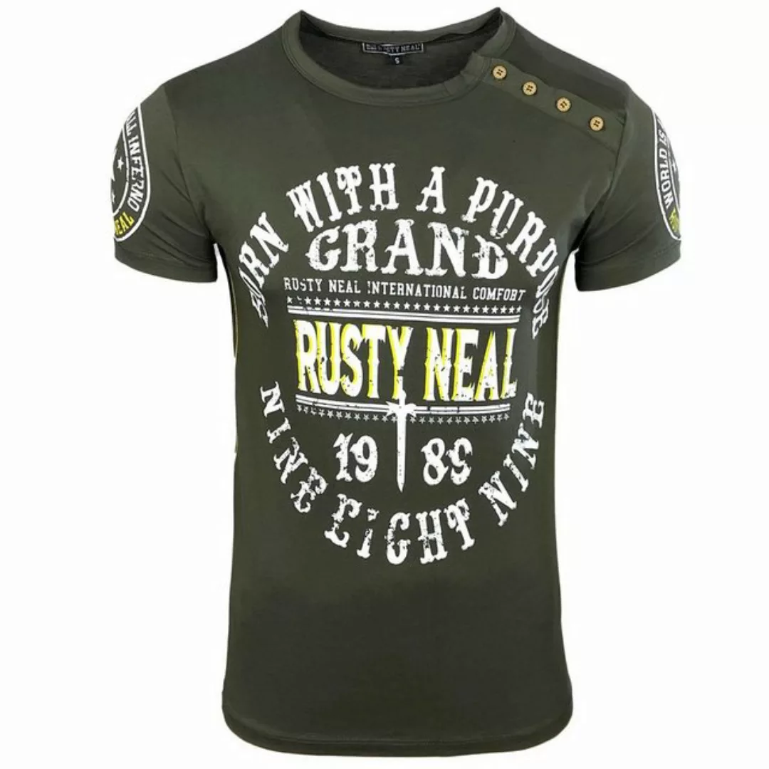 Rusty Neal T-Shirt mit Label-Print günstig online kaufen