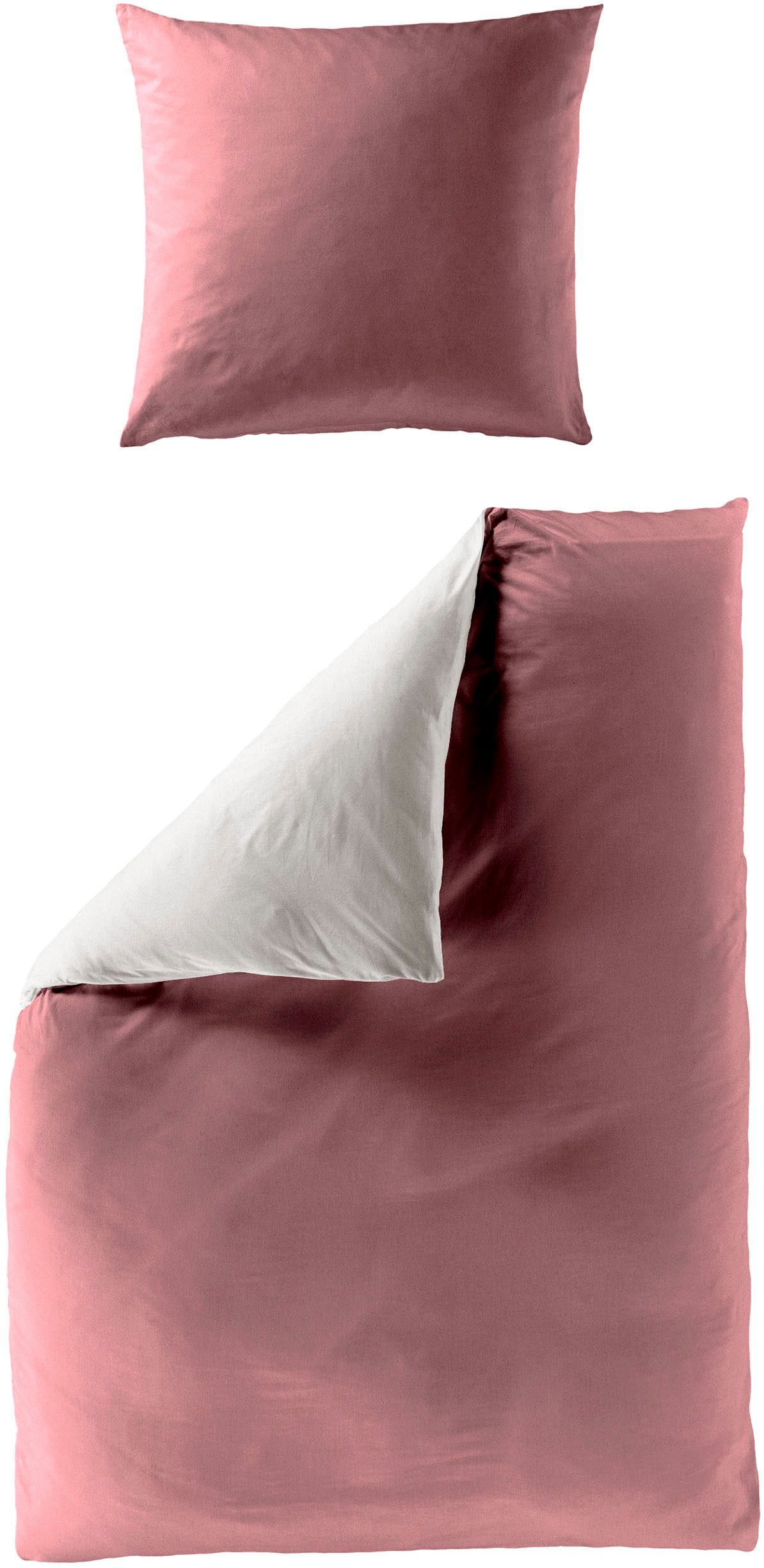 BIERBAUM Wendebettwäsche »Modern Uni in Gr. 135x200 oder 155x220 cm«, Moder günstig online kaufen