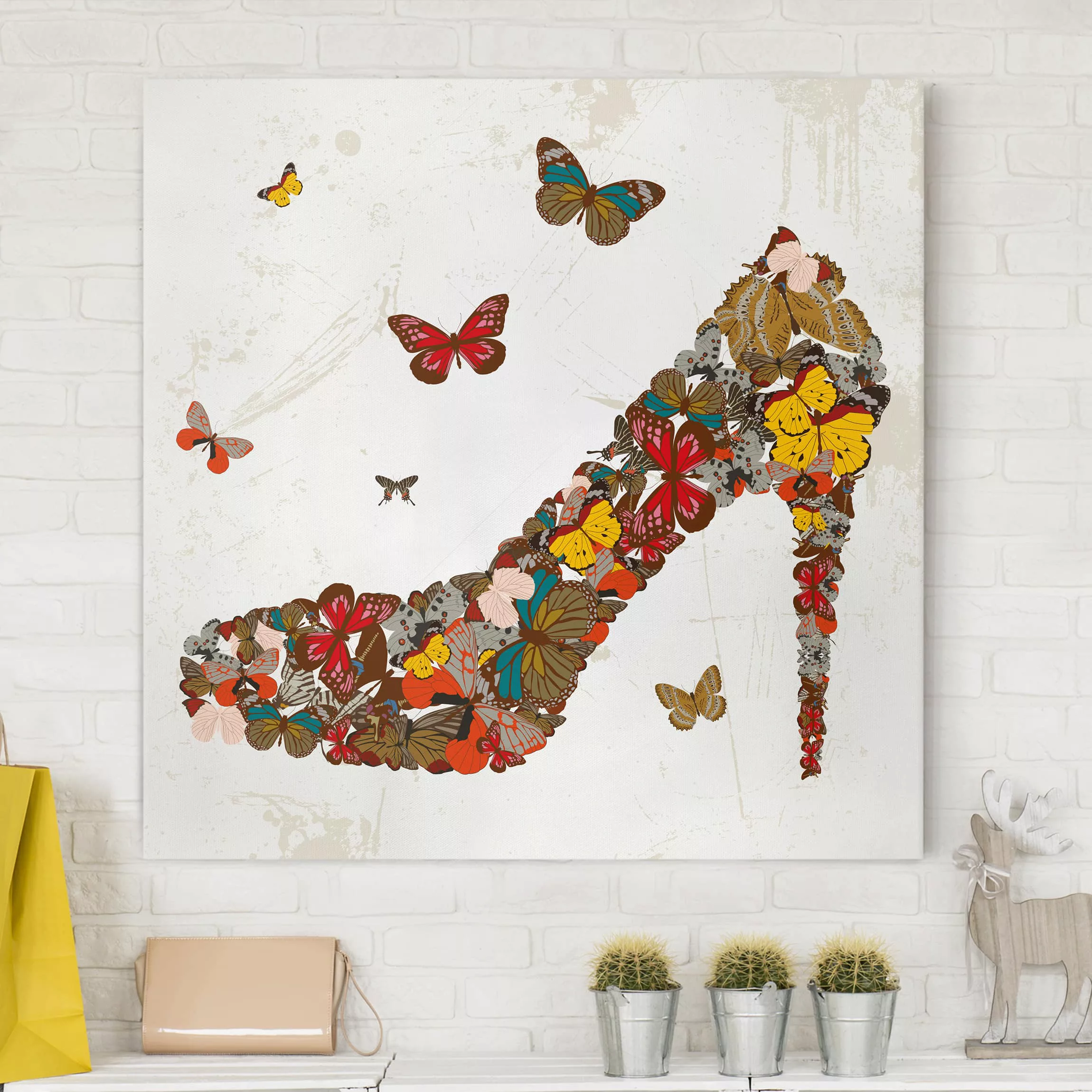 Leinwandbild Kunstdruck - Quadrat Favourite Shoe günstig online kaufen