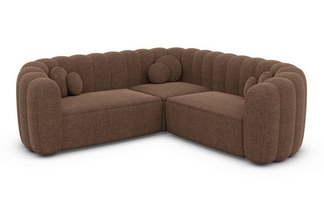 Sofa Dreams Ecksofa Ecksofa Almeria L Form Stoff, Ecksofa, Strukturstoff, S günstig online kaufen