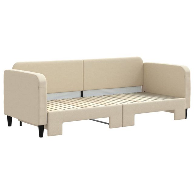 vidaXL Gästebett Gästebett Tagesbett Ausziehbar Creme 80x200 cm Stoff Bett günstig online kaufen