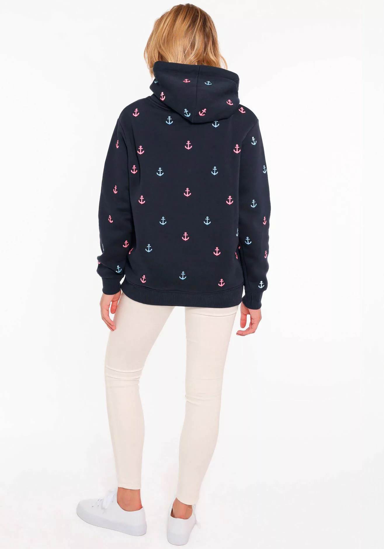 Zwillingsherz Hoodie "Anker" mit gestickten Ankern günstig online kaufen