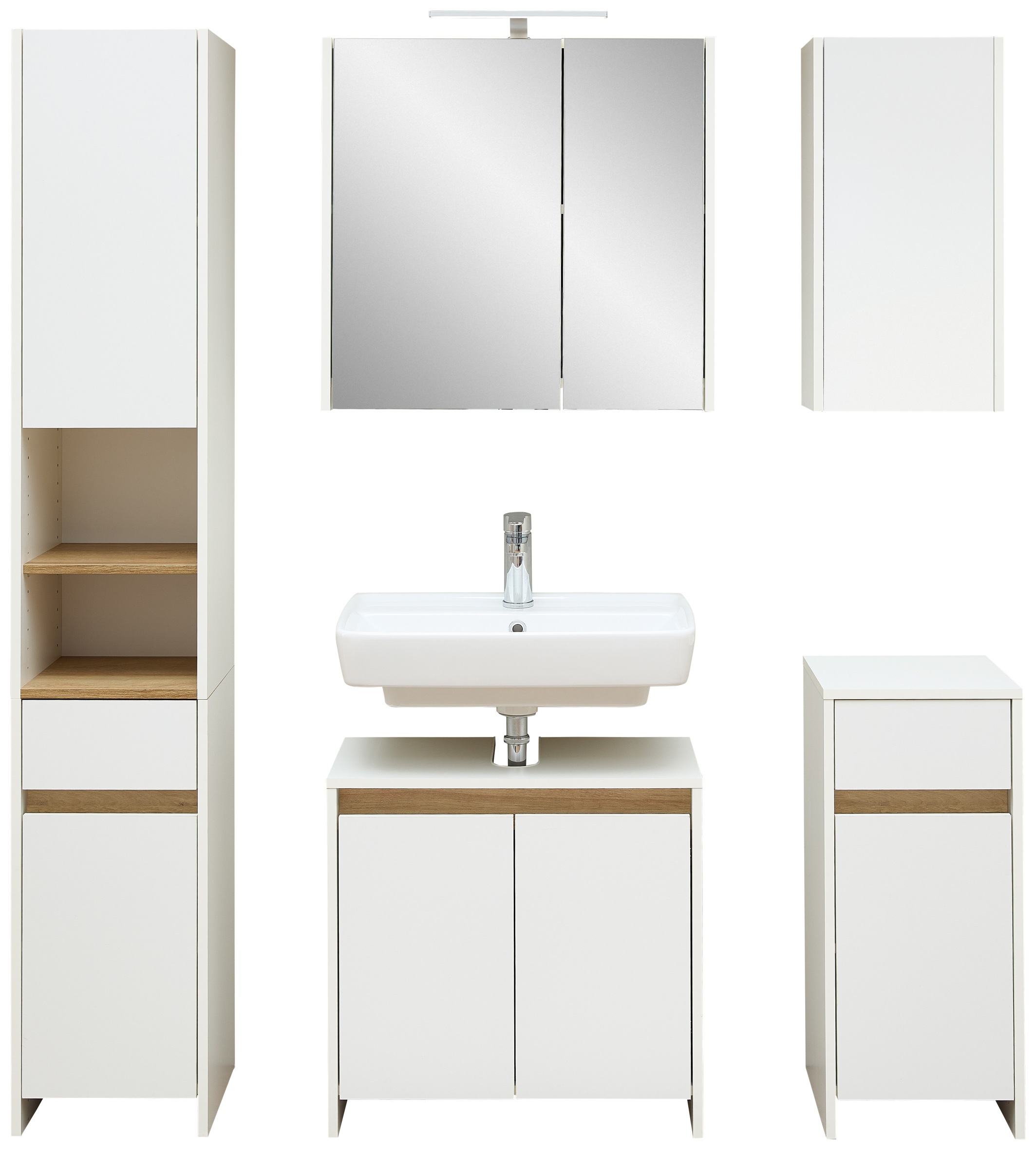 Saphir Badmöbel-Set »Quickset 100, Waschbeckenunterschrank mit Spiegelschra günstig online kaufen