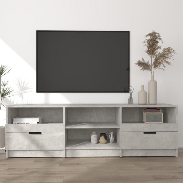 vidaXL TV-Schrank TV-Schrank Betongrau 150x33,5x45 cm Spanplatte Lowboard günstig online kaufen