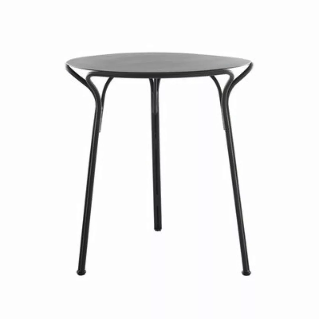 Runder Tisch HiRay metall schwarz / Metall - Ø 60 cm - Kartell - Schwarz günstig online kaufen