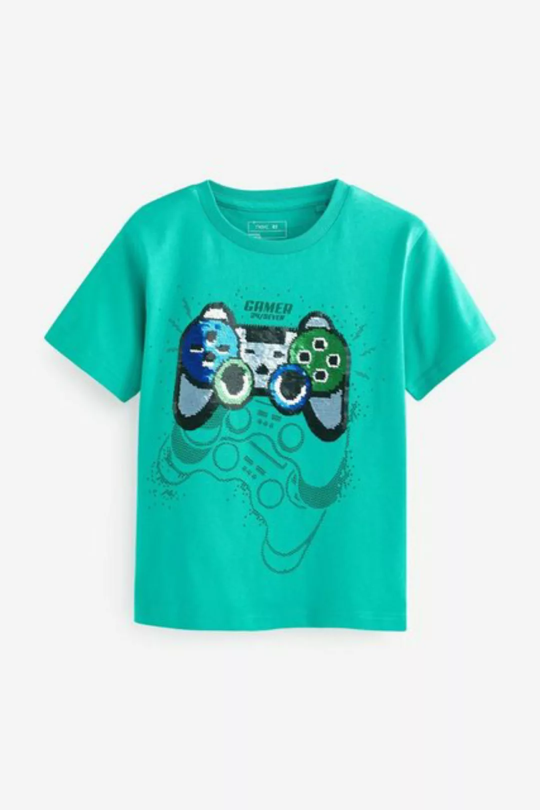 Next T-Shirt Kurzärmeliges T-Shirt mit Pailletten (1-tlg) günstig online kaufen