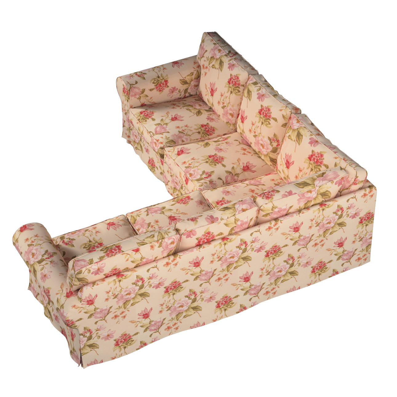 Bezug für Ektorp Ecksofa, creme-rosa, Sofahusse für Ektorp Ecksofa, Londres günstig online kaufen