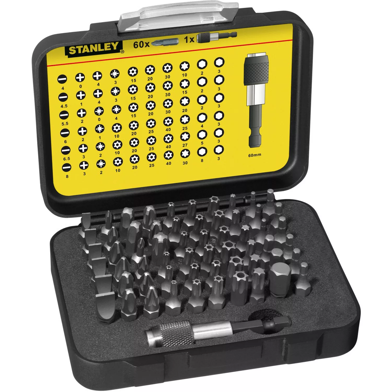 Stanley Bit-Sortiment 1/4 mit magnetischem Bithalter 61-tlg. 1-13-902 günstig online kaufen