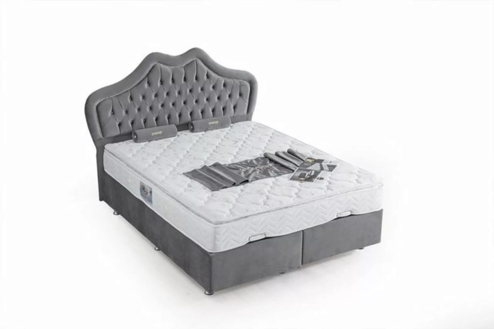 Villa Möbel Boxspringbett QUEEN (Bett Set, Bettset), Bettkasten mit XXL Sta günstig online kaufen