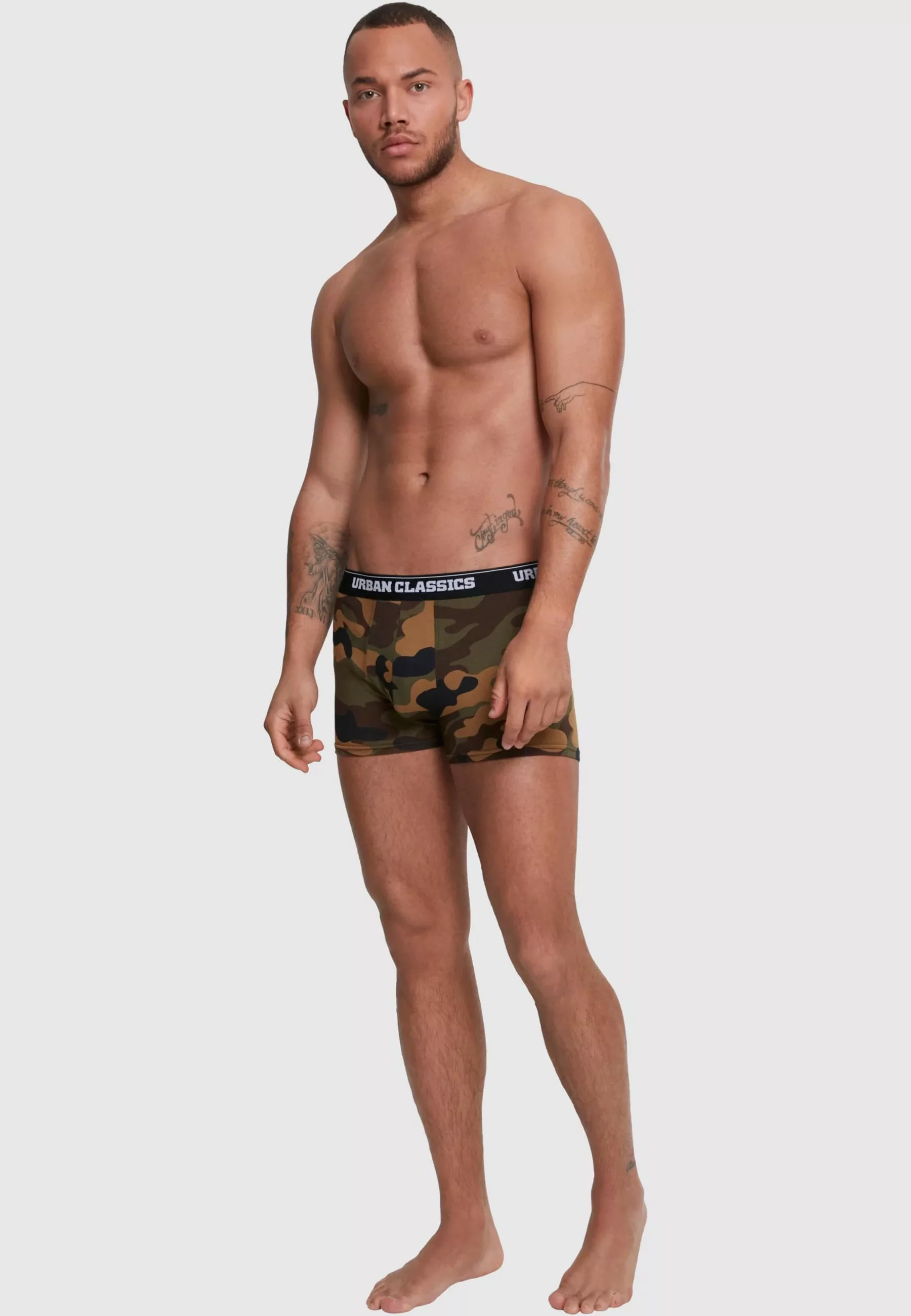 URBAN CLASSICS Boxershorts "Urban Classics Herren 2-Pack Camo Boxer Shorts" günstig online kaufen