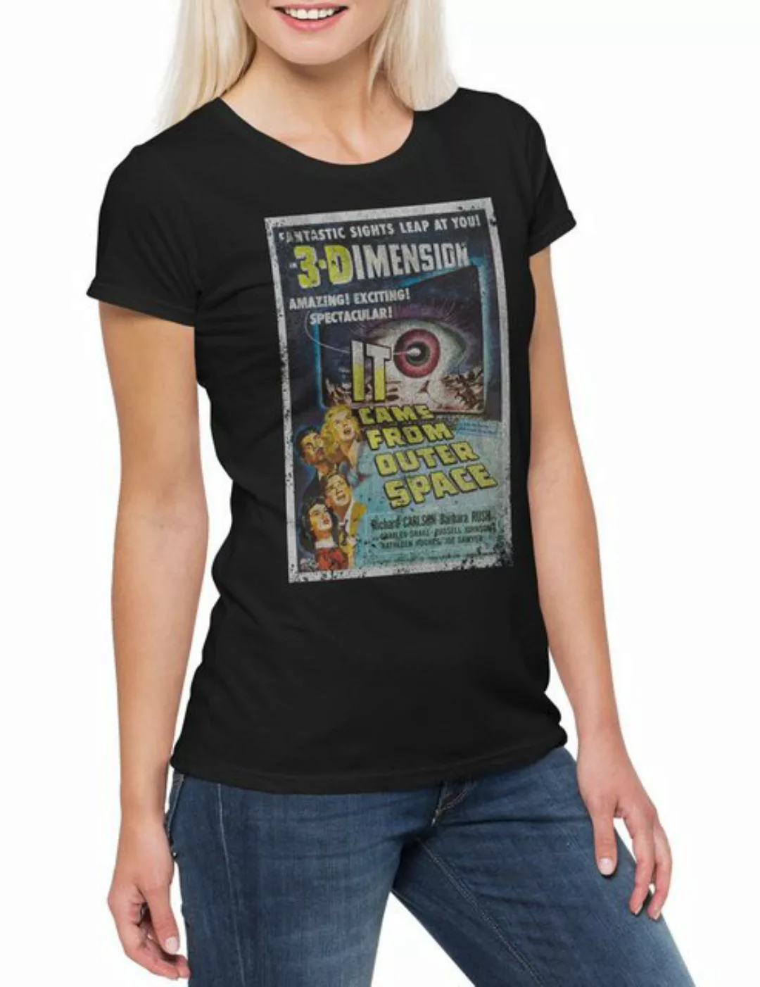 Urban Backwoods Print-Shirt It Came From Outer Space Damen T-Shirt Ufo Age günstig online kaufen