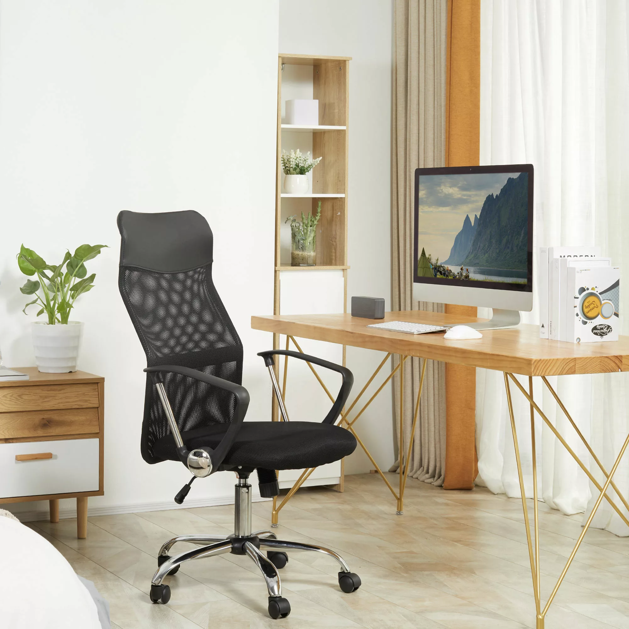 HOMCOM Ergonomischer Bürostuhl, Gaming Stuhl, Drehstuhl mit Wippenfunktion, günstig online kaufen