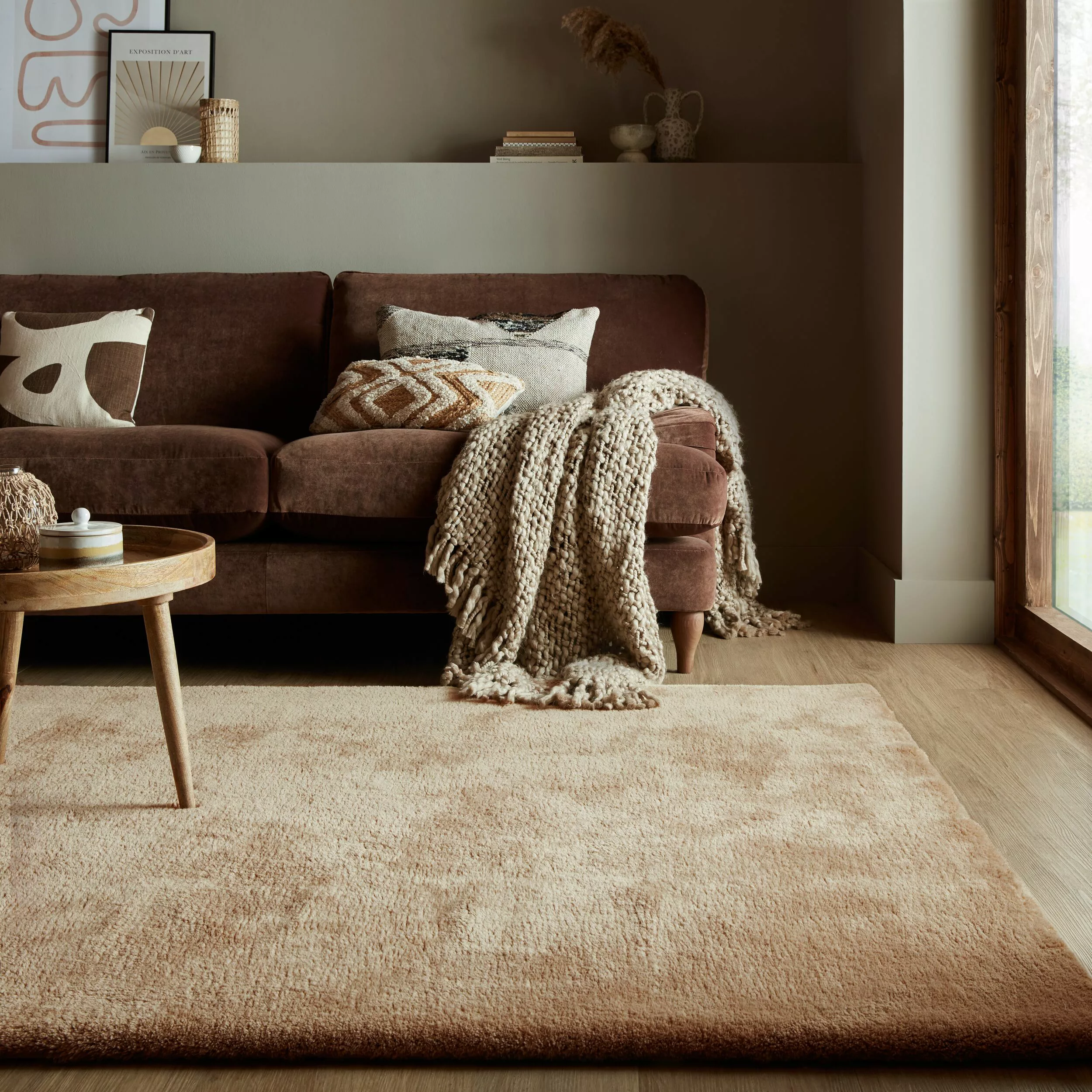 FLAIR RUGS Hochflor-Teppich »Faroe Wool Look«, rechteckig, Waschbarer Teppi günstig online kaufen