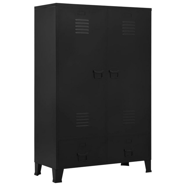 furnicato Kleiderschrank Industrial Schwarz 90x40x140 cm Stahl günstig online kaufen