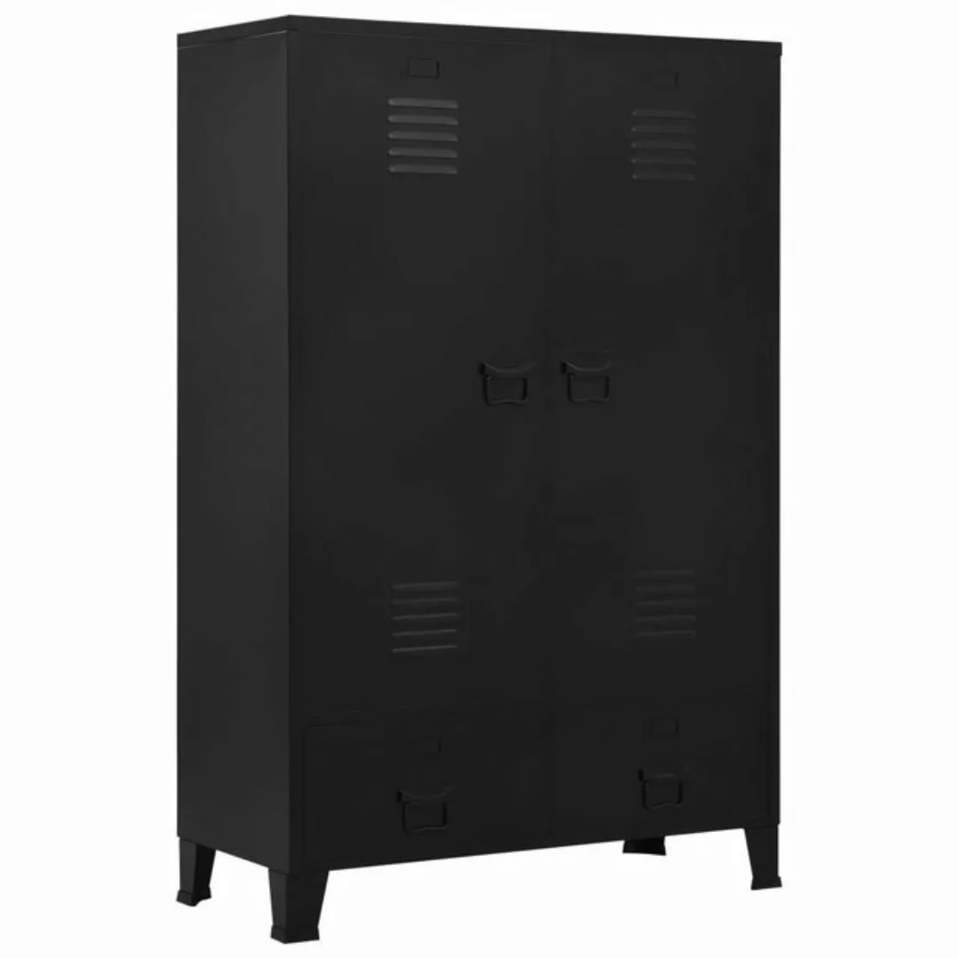 furnicato Kleiderschrank Industrial Schwarz 90x40x140 cm Stahl (1-St) günstig online kaufen