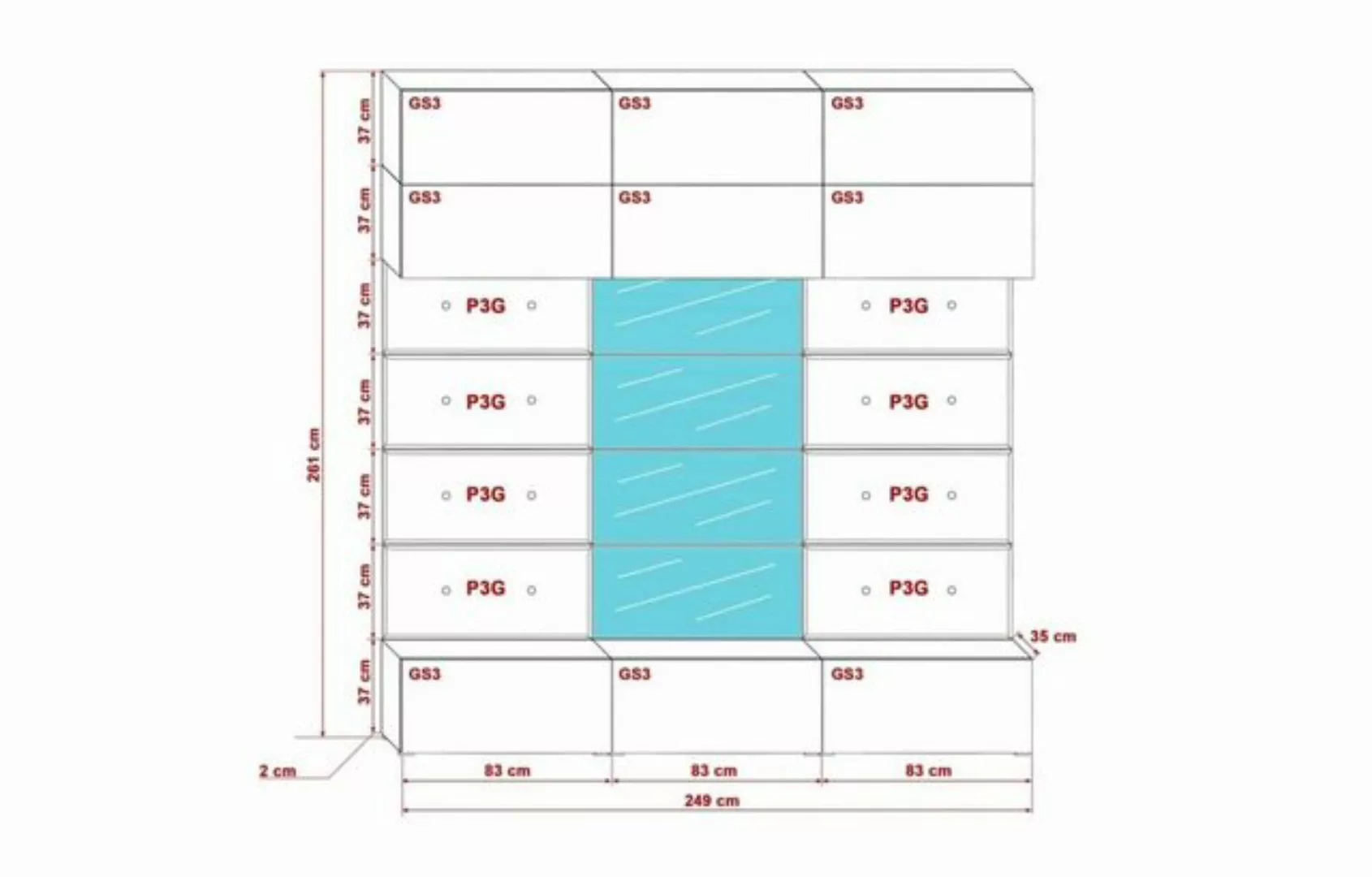 ROYAL24_MARKT Garderobenschrank - Premium Set - Smart Set (Stabile Konstruk günstig online kaufen