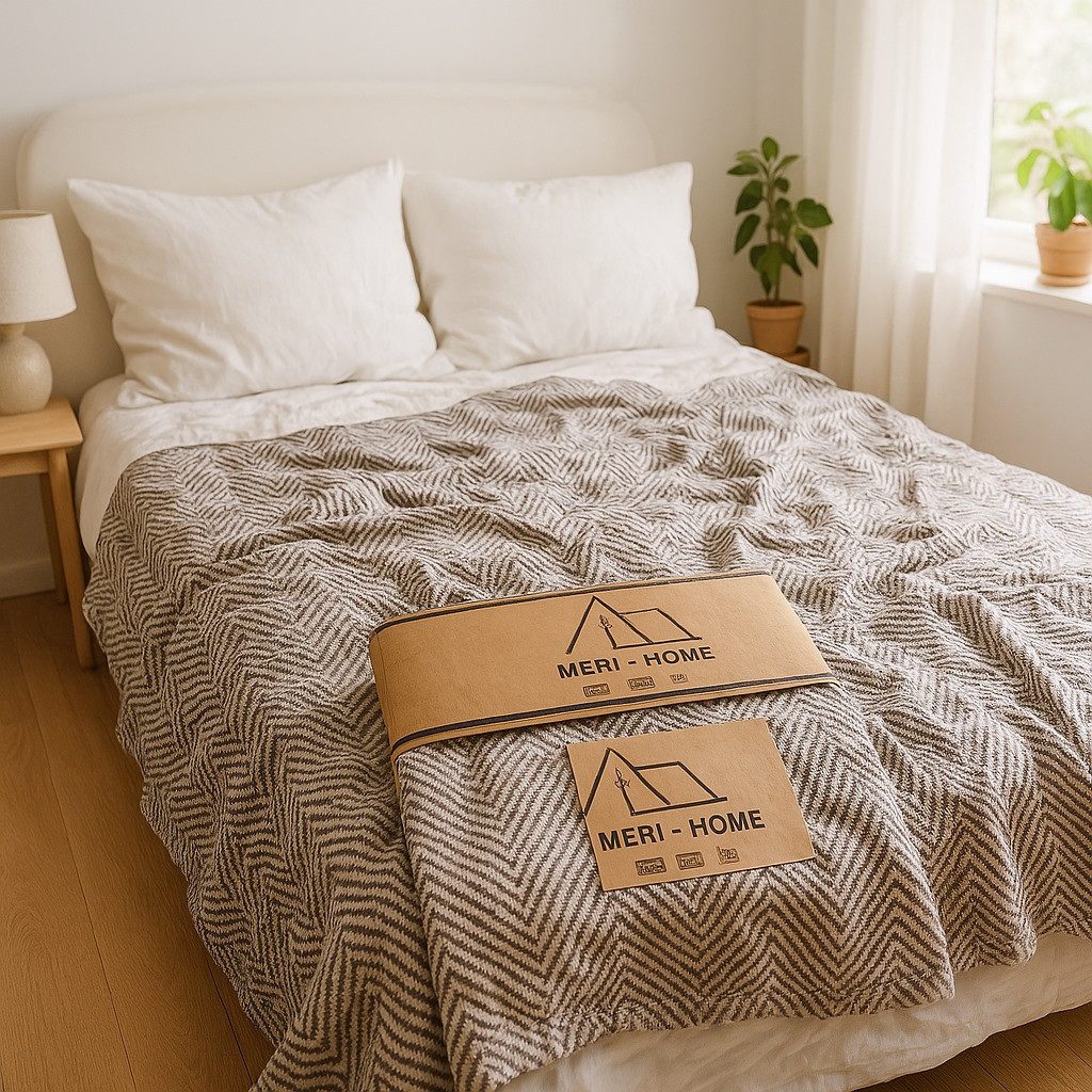 Meri-Home Bettüberwurf Bettüberwurf Bettdecke,Fischgrät Baumwolle,Sofa,Couc günstig online kaufen