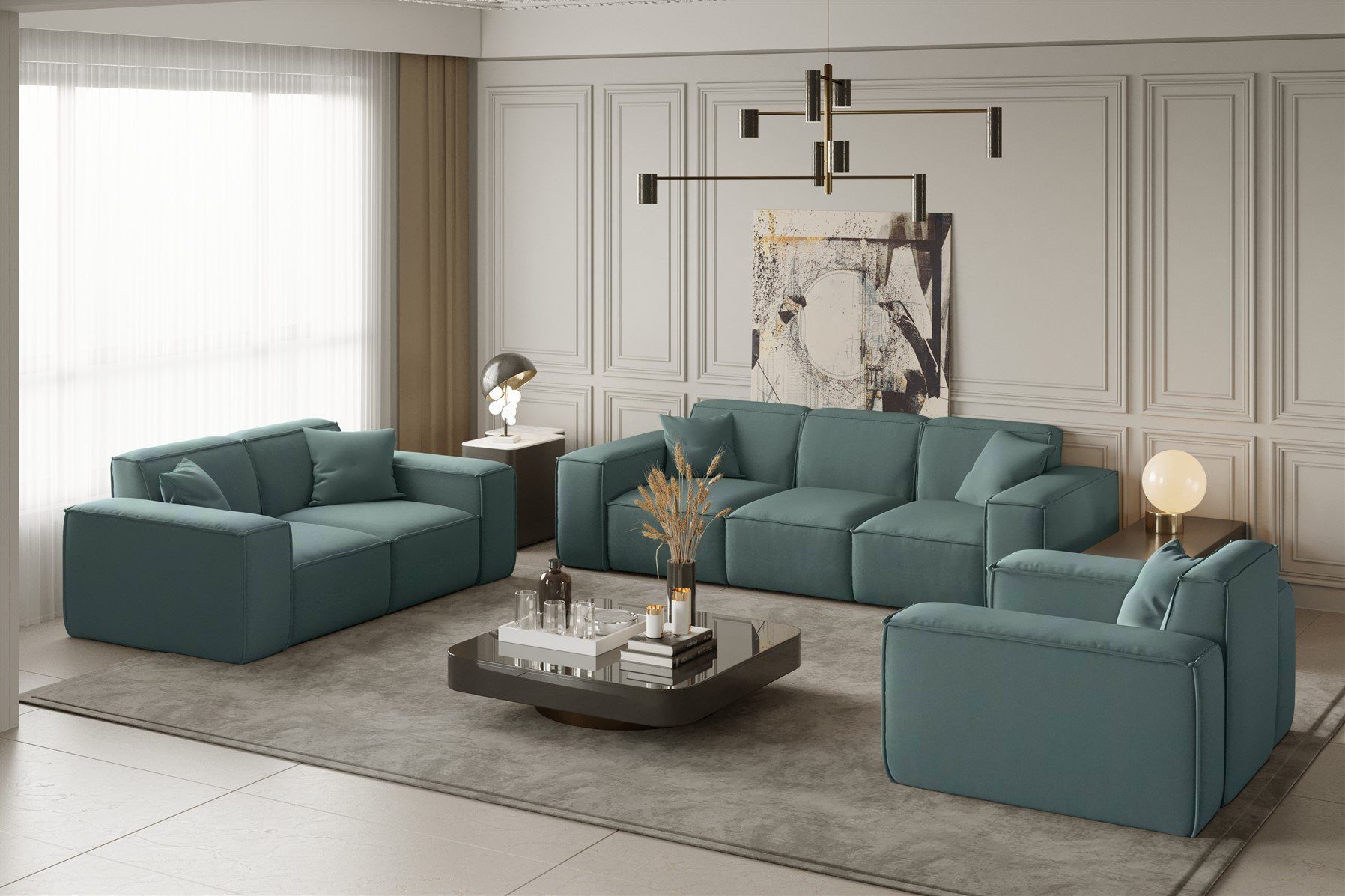 Fun Möbel Polstergarnitur Sofaset Designersofa CELES günstig online kaufen