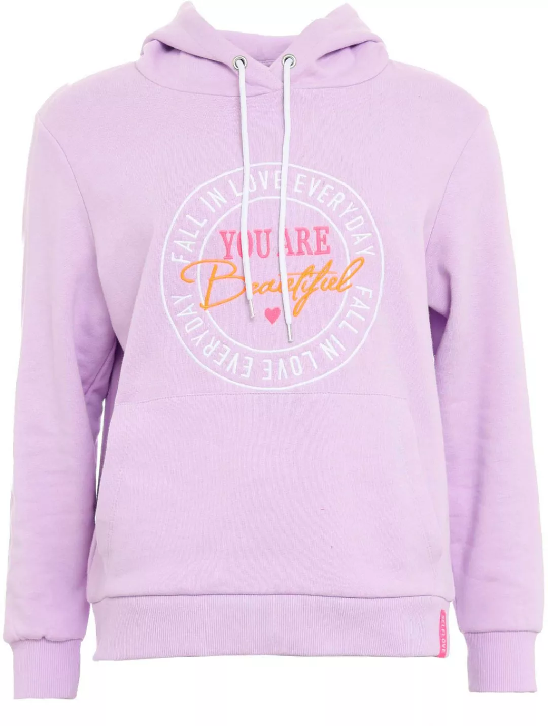 Zwillingsherz Kapuzensweatshirt mit "You are Beautiful"-Stickerei und Schri günstig online kaufen