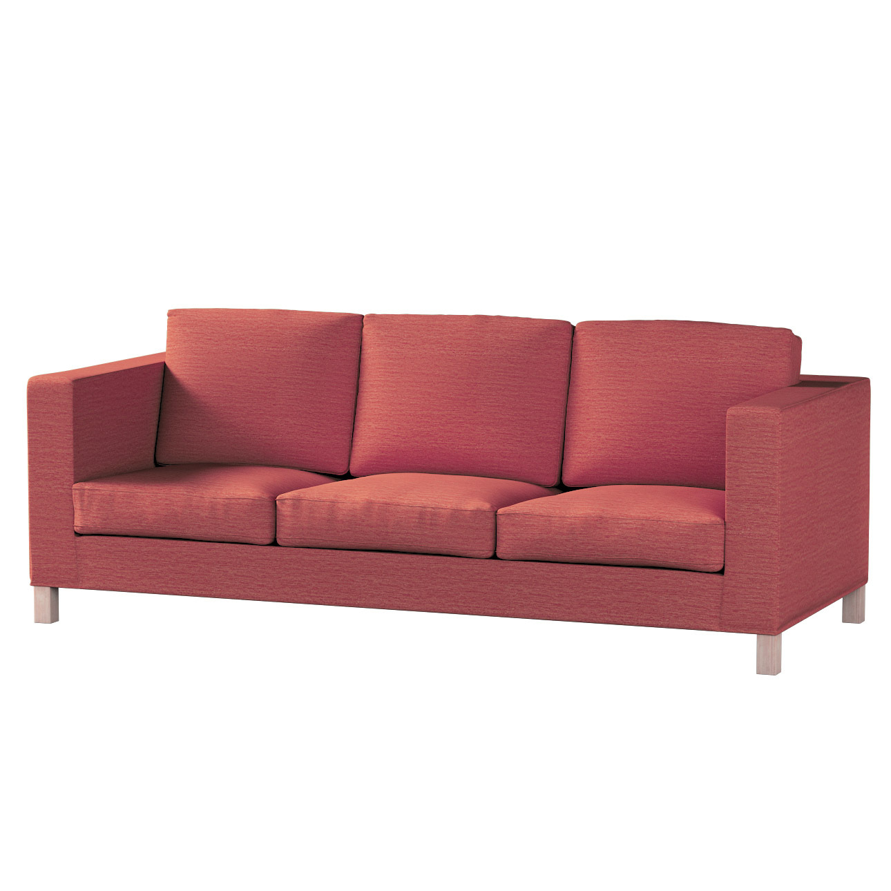 Bezug für Karlanda 3-Sitzer Sofa nicht ausklappbar, kurz, ziegelrot, Bezug günstig online kaufen