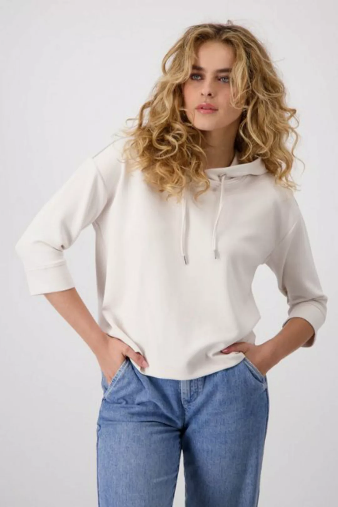 Monari Sweatshirt Sweatshirt mit Schmuckkette creamy beige günstig online kaufen