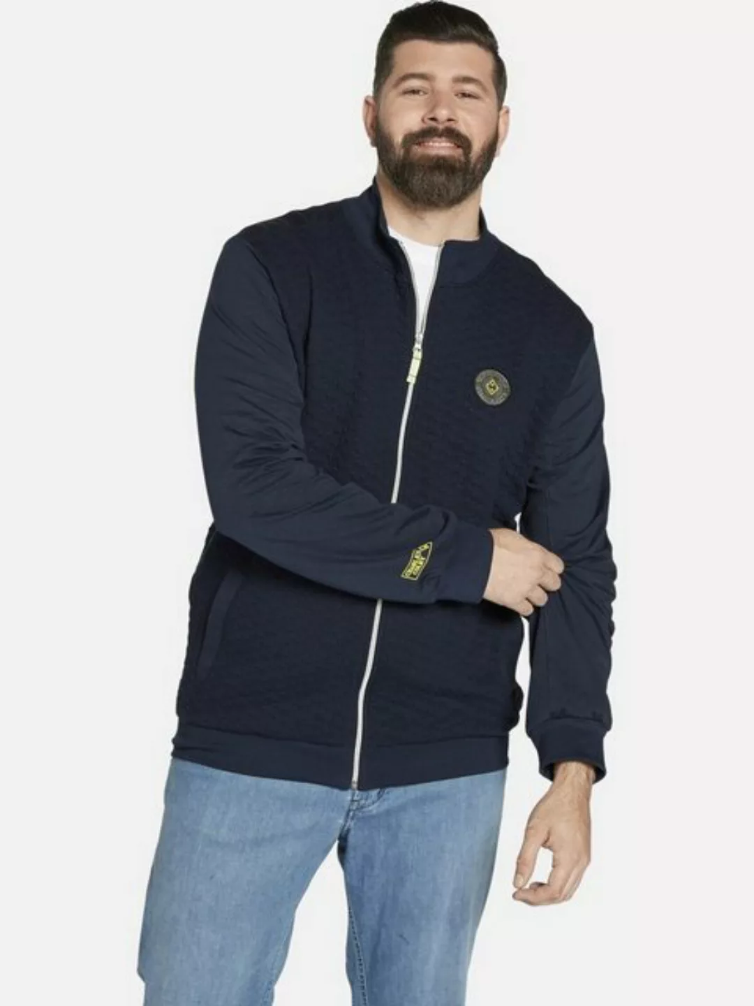 Charles Colby Sweatjacke DUKE TILLCON mit Stehkragen und Zipper günstig online kaufen