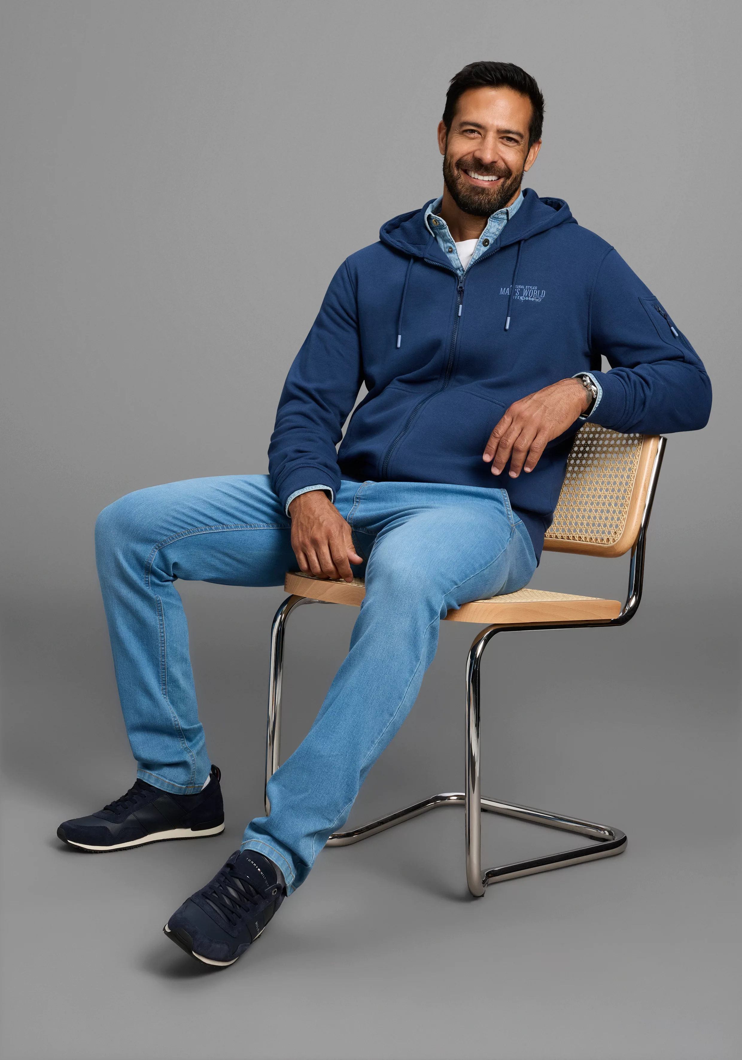 Mans World Kapuzensweatjacke günstig online kaufen
