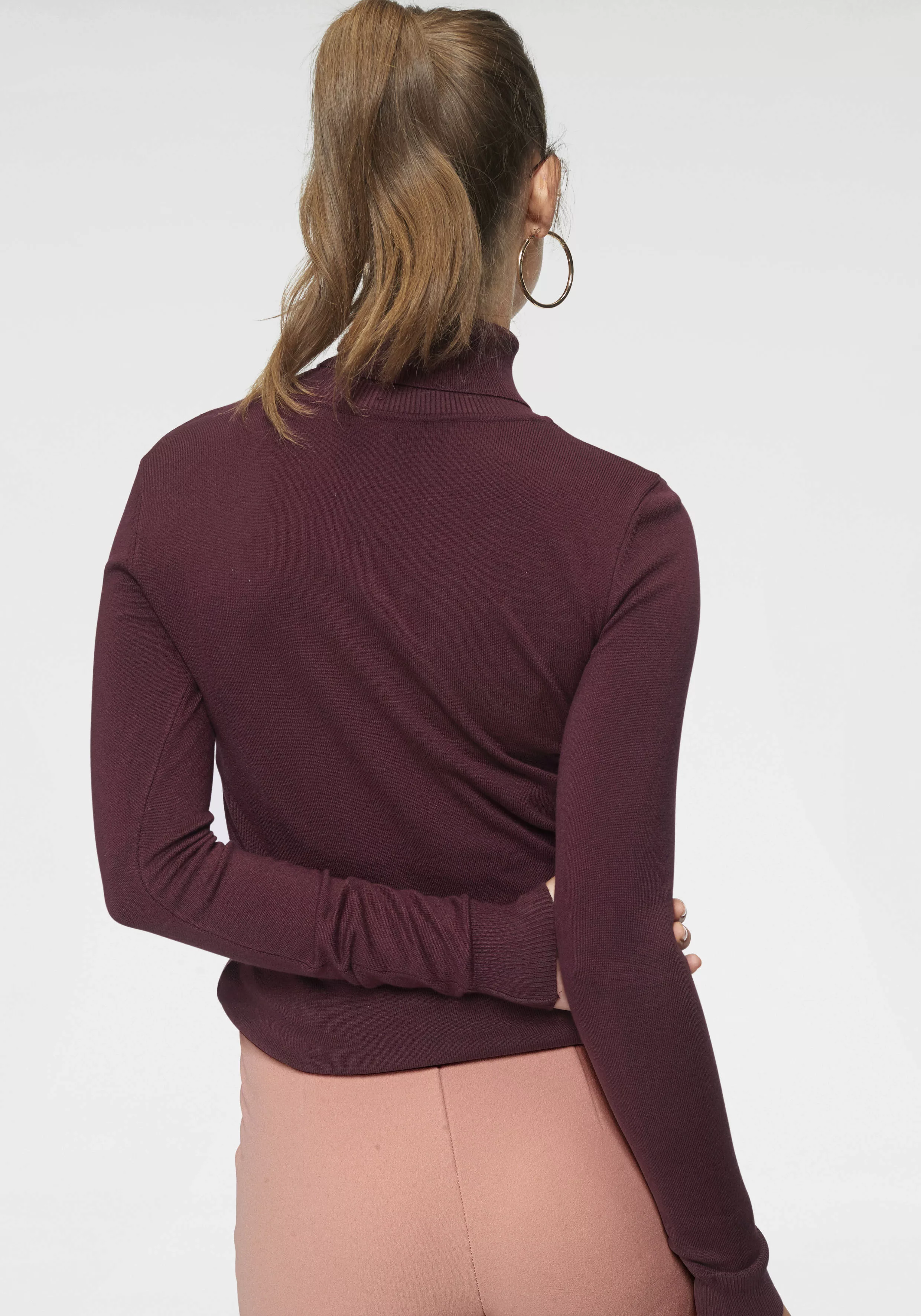 Bruno Banani Rollkragenpullover mit Metalllogo-NEUE FARBEN günstig online kaufen