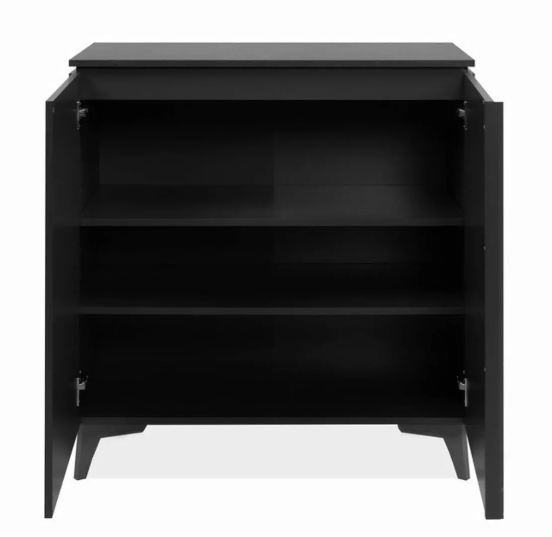 Finori Schuhschrank Kommode Sideboard Bertrix, Schiefer dunkel / Anthrazit, günstig online kaufen