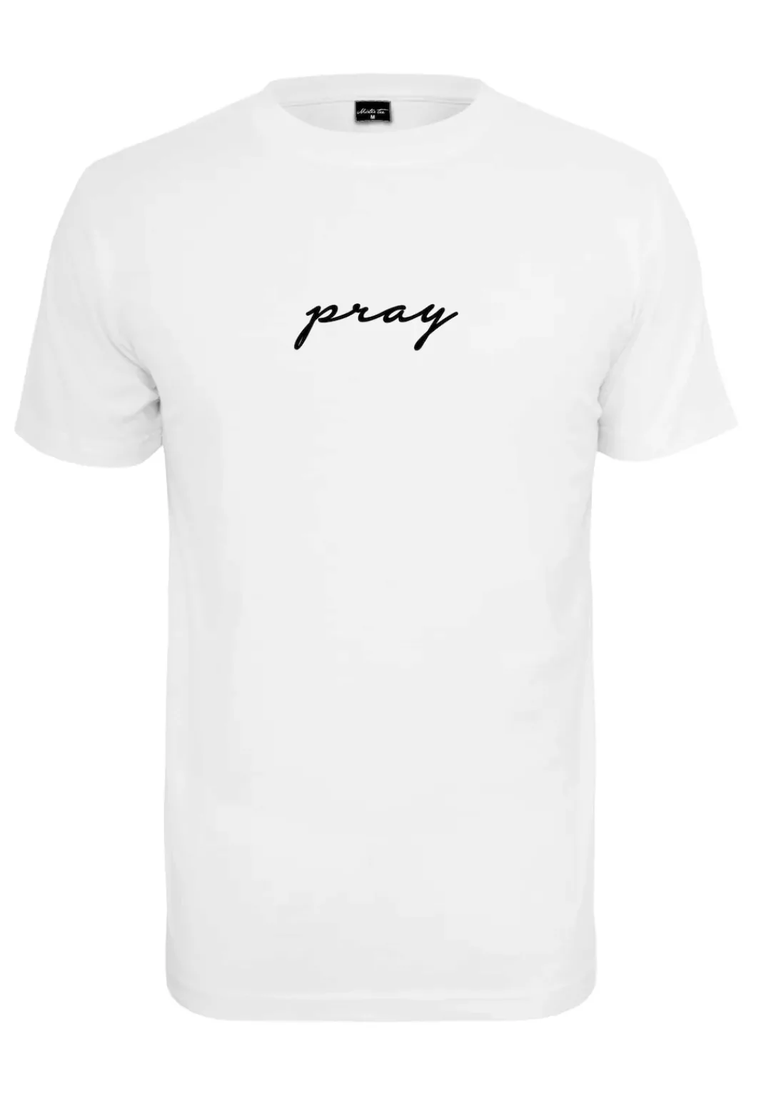 MisterTee T-Shirt "MisterTee Herren Pray EMB Tee" günstig online kaufen