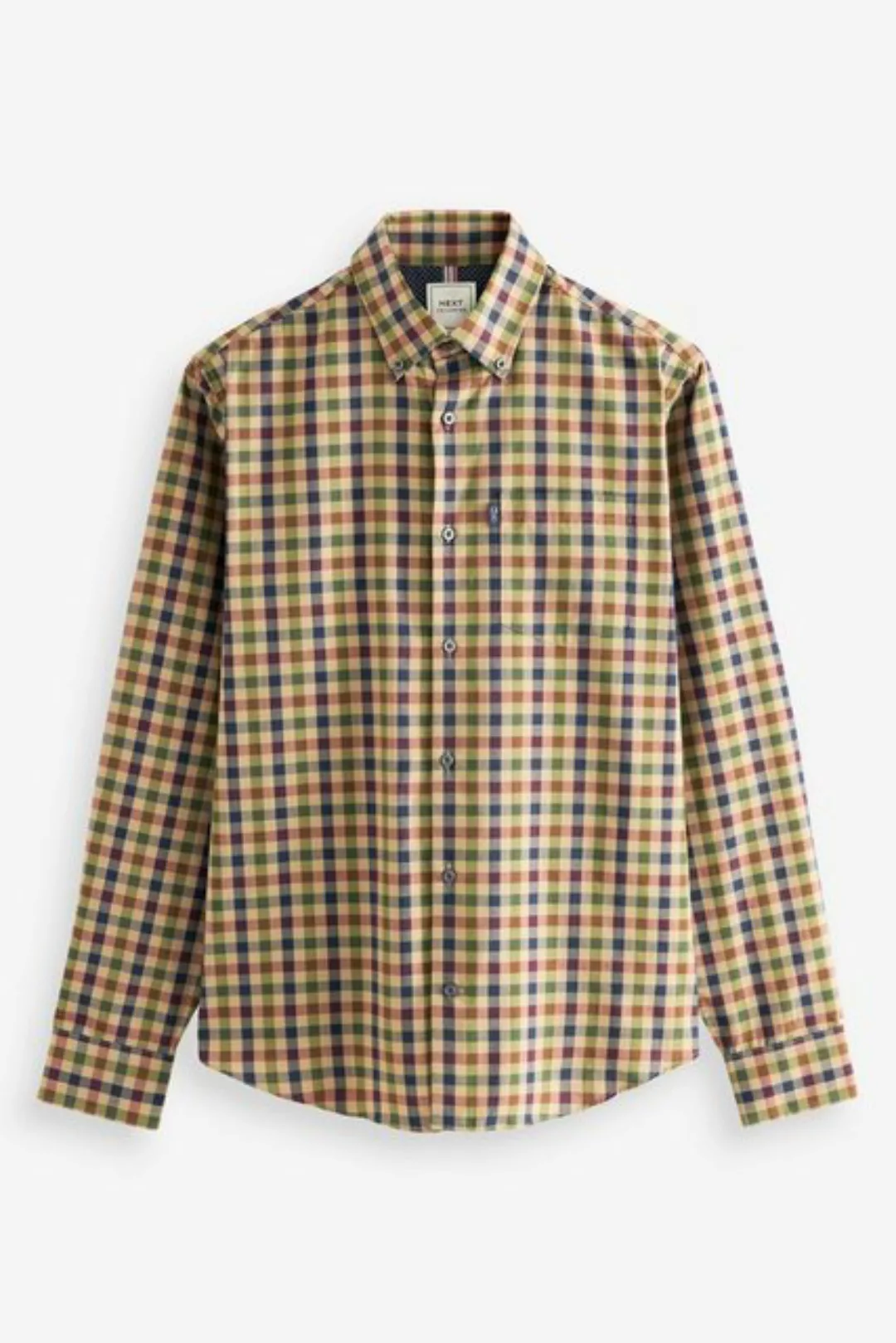 Next Langarmhemd Pflegeleichtes Button-Down-Oxford-Hemd (1-tlg) günstig online kaufen