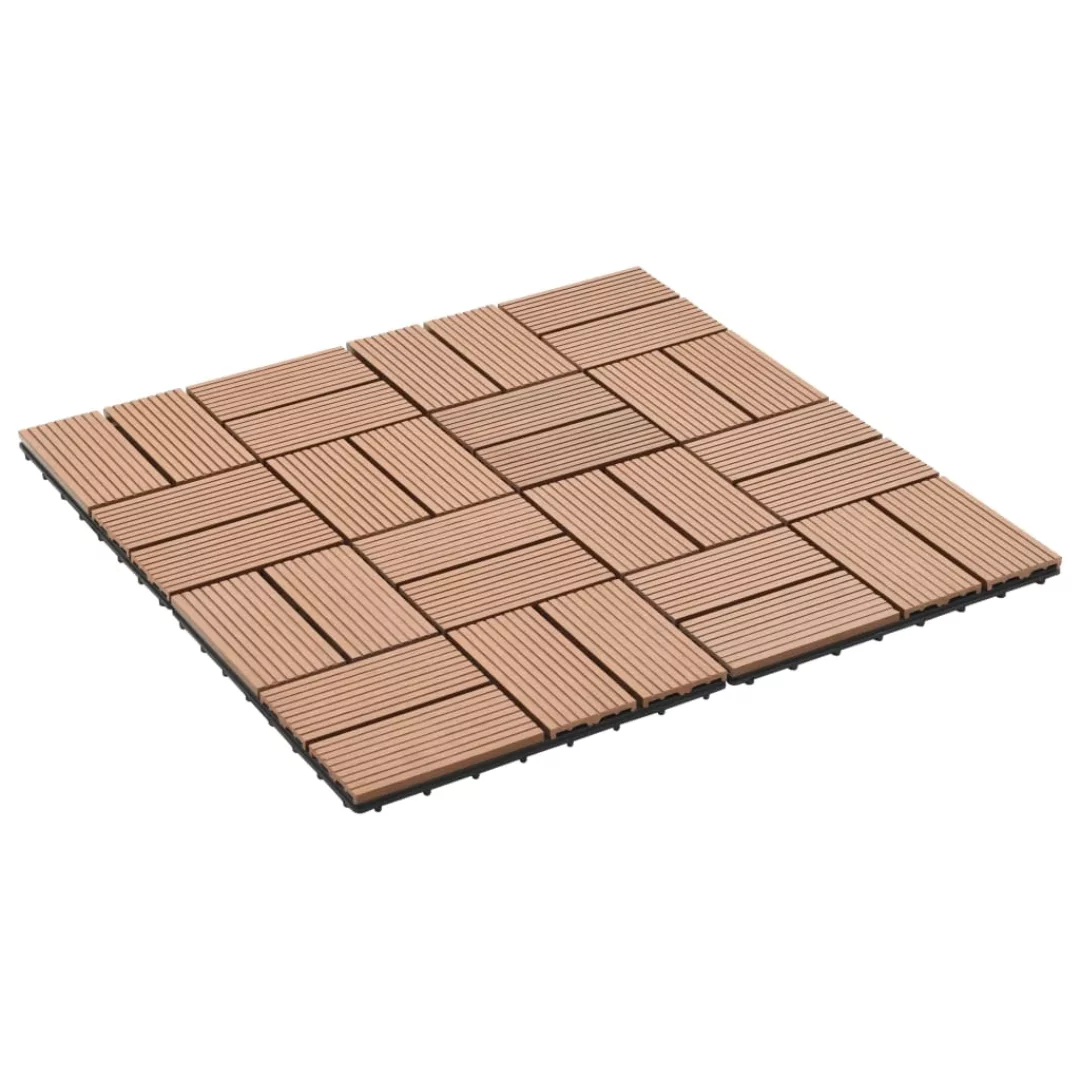 22 Stk. Terrassenfliesen 30 X 30 Cm 2 Qm Wpc Braun günstig online kaufen