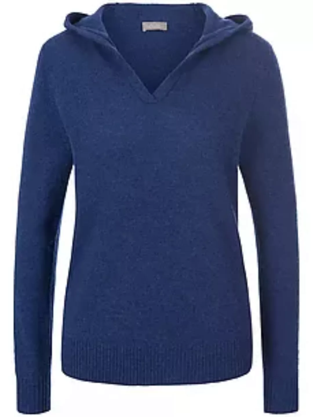 Kapuzen-Pullover aus 100% Kaschmir include blau günstig online kaufen