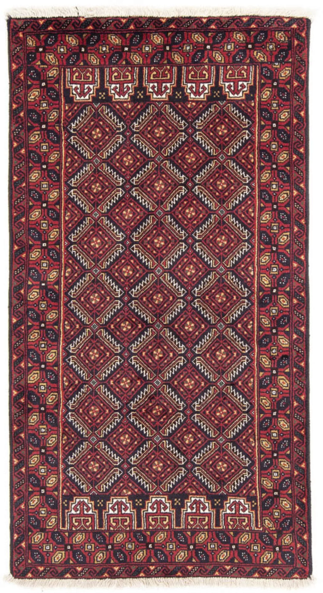 morgenland Wollteppich »Belutsch Durchgemustert Rosso 171 x 97 cm«, rechtec günstig online kaufen