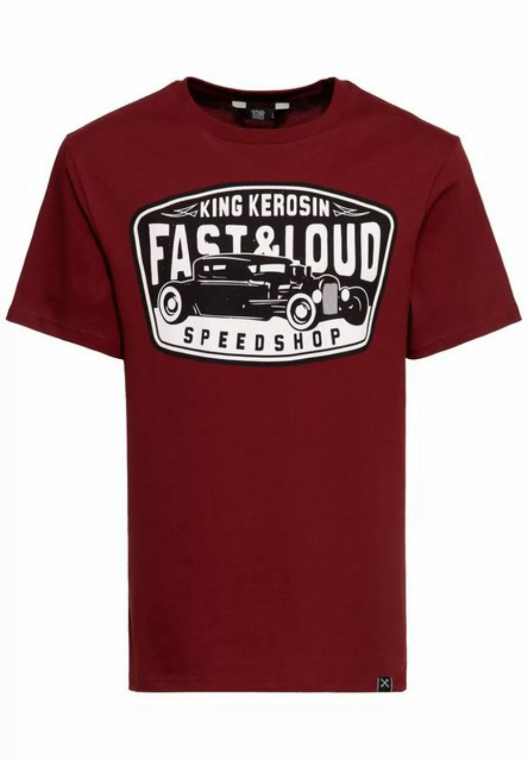 KingKerosin Print-Shirt Fast & Loud (1-tlg) im Vintage Hot Rod Stil günstig online kaufen