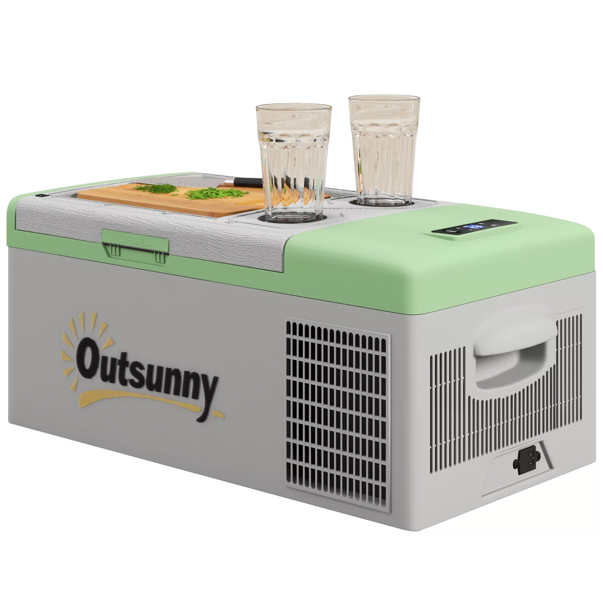 Outsunny Kompressor Kühlbox 16L, Kühlbox Auto 12/24V DC & 100-240V AC, bis günstig online kaufen