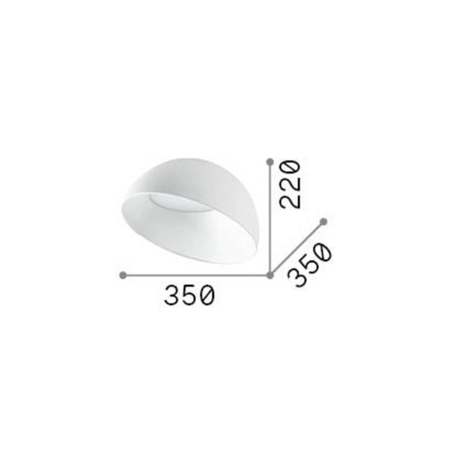 Ideal Lux LED-Deckenleuchte Corolla-2, weiß, Metall, Ø 35 cm günstig online kaufen