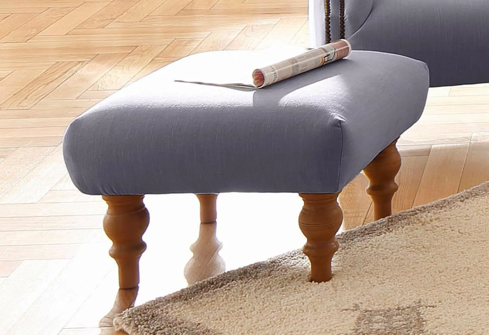 Home affaire Hocker »Lord«, mit echter Chesterfield-Knopfheftung günstig online kaufen