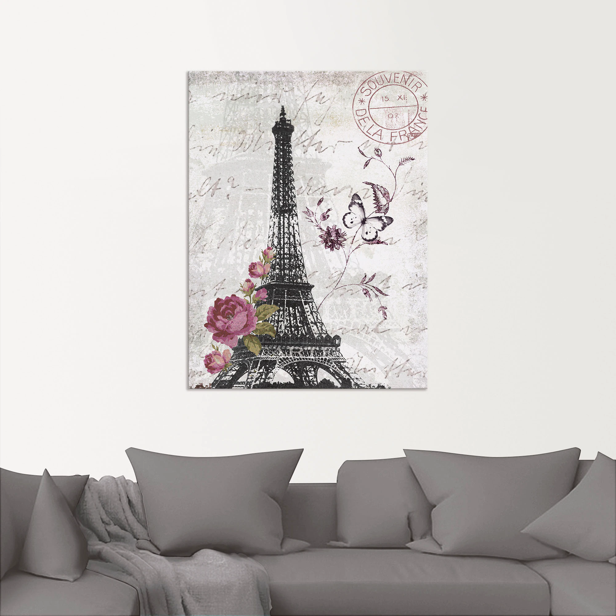 Artland Wandbild »Eiffelturm Grafik«, Bilder von Europa, (1 St.), als Alubi günstig online kaufen