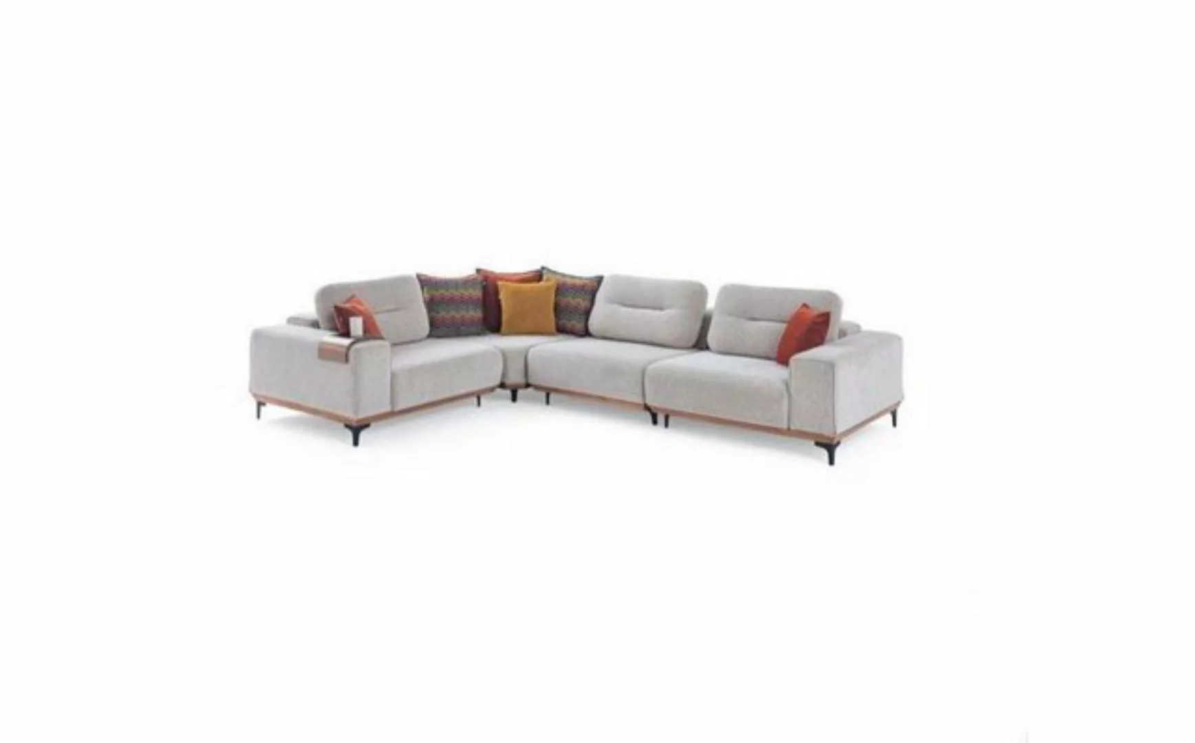 JVmoebel Ecksofa Weißes Ecksofa Moderne L-Form Couch Wohnzimmer Polstersofa günstig online kaufen