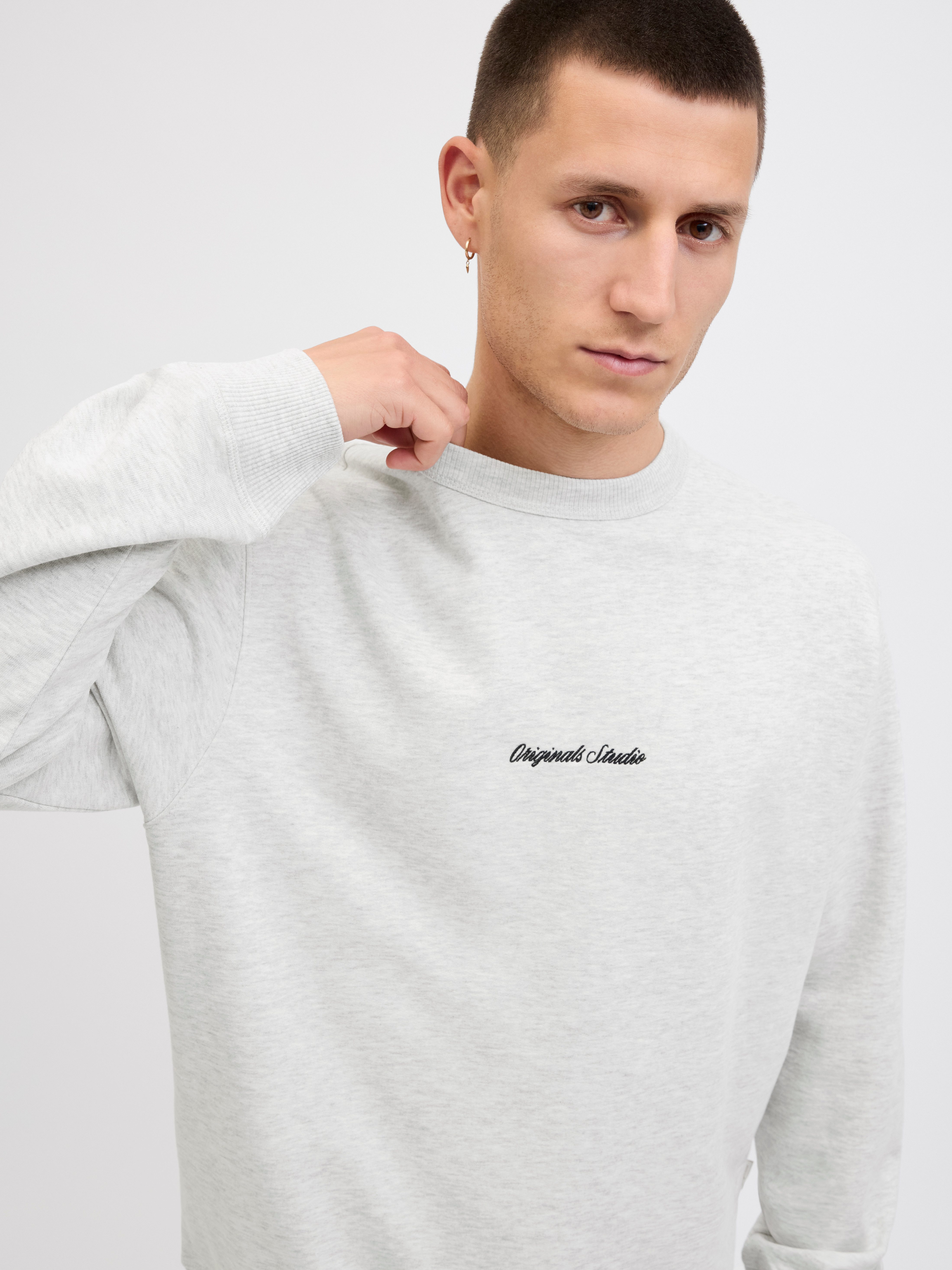 Jack & Jones Herren Sweatshirt JORNORREBRO EMB SWEAT CREW - Relaxed Fit günstig online kaufen