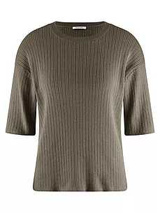 Rundhals-Pullover aus 100% SUPIMA-Baumwolle Peter Hahn grün günstig online kaufen