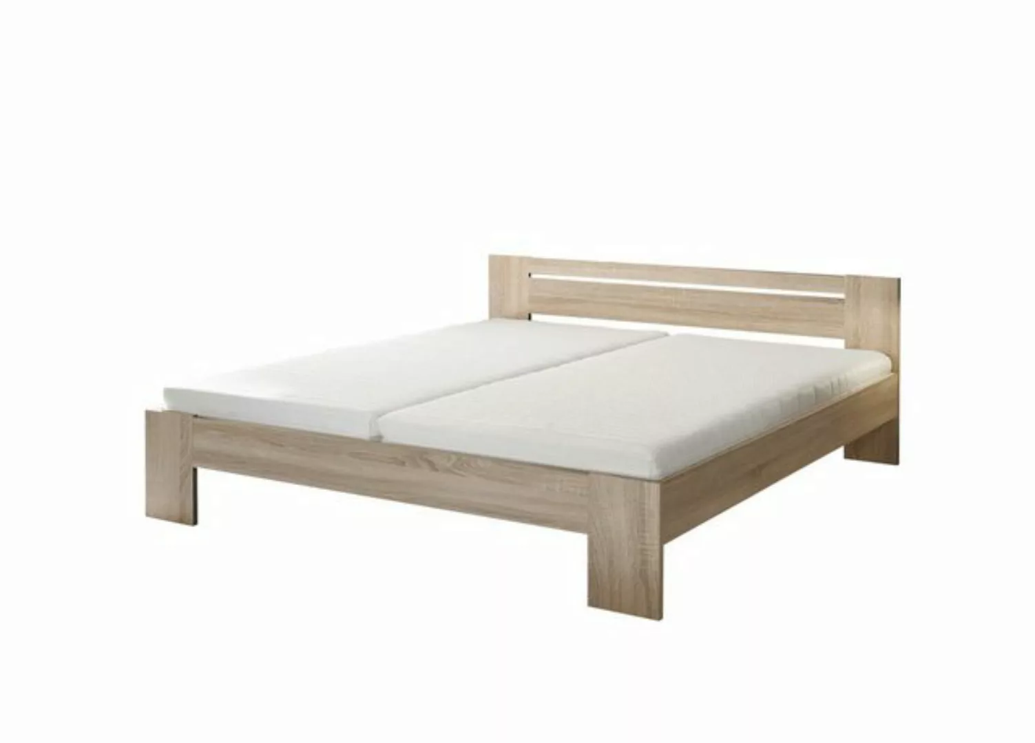 möbelando Bett Cannes, in Eiche Sonoma. Abmessungen (BxHxT) 185x71x204 cm günstig online kaufen