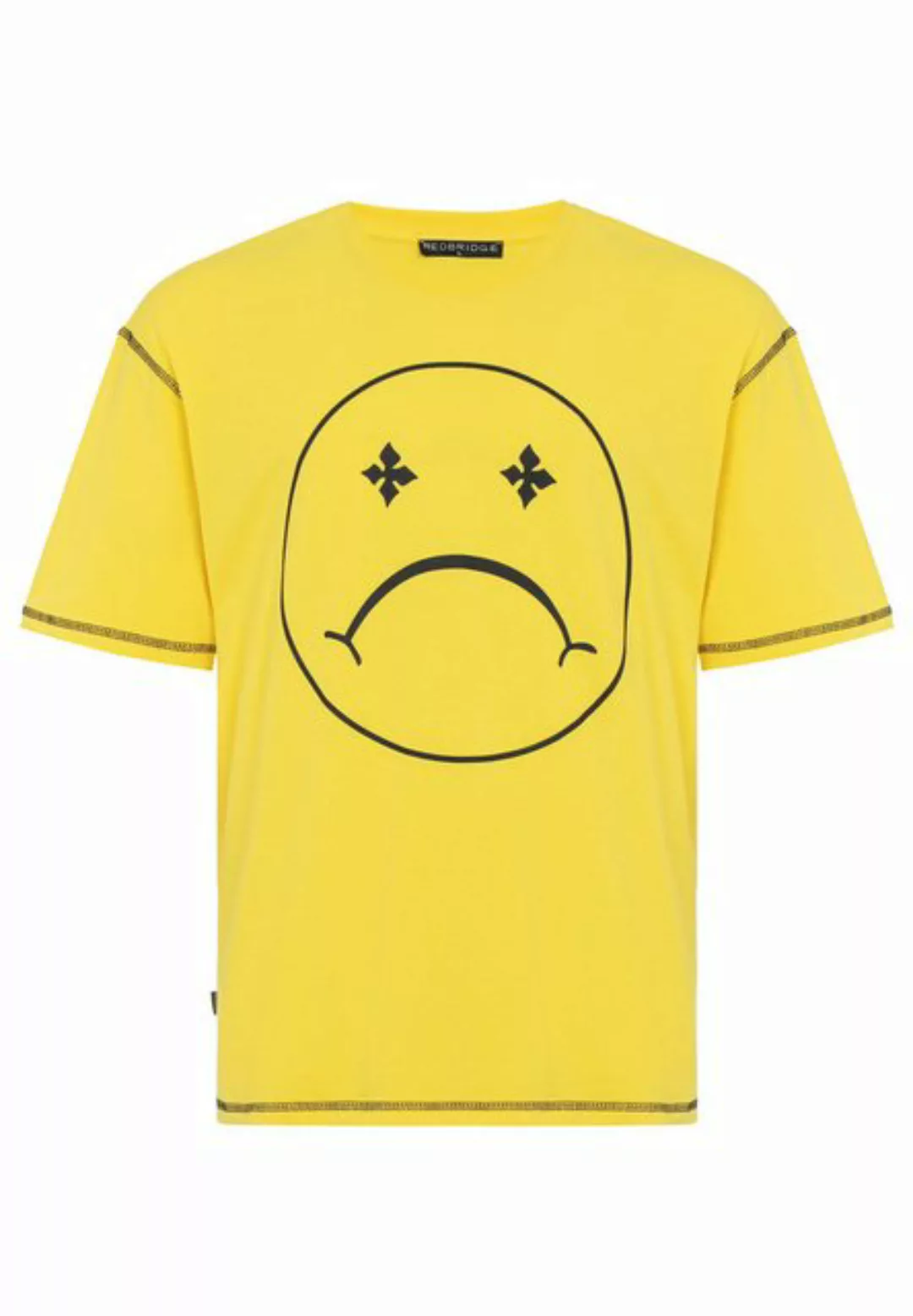 RedBridge T-Shirt Oversized mit Smiley-Print – Rundhals, Streetwear, 100 % günstig online kaufen