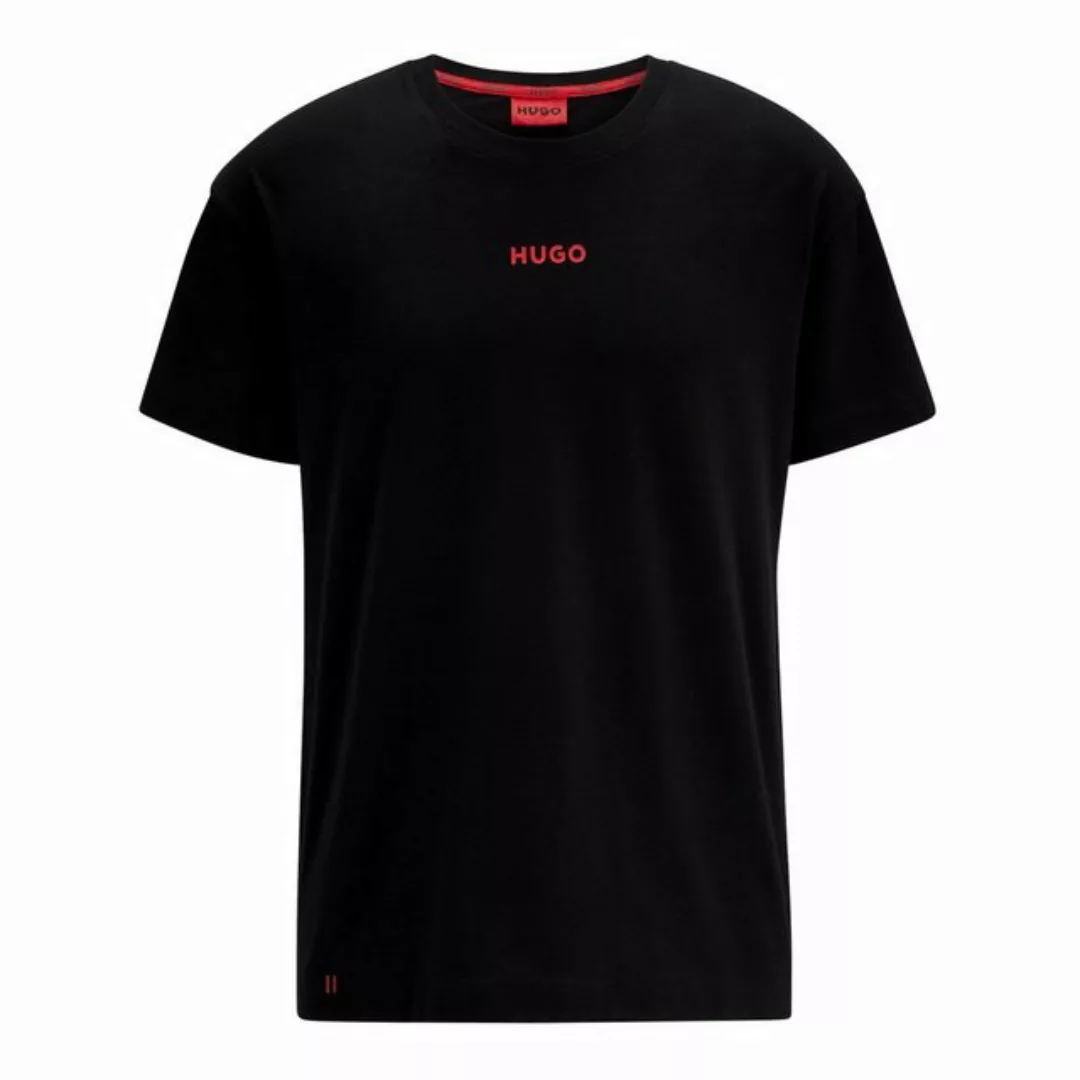 HUGO Rundhalsshirt Linked T-Shirt mit Hugo Logo-Schriftzug auf der Brust günstig online kaufen