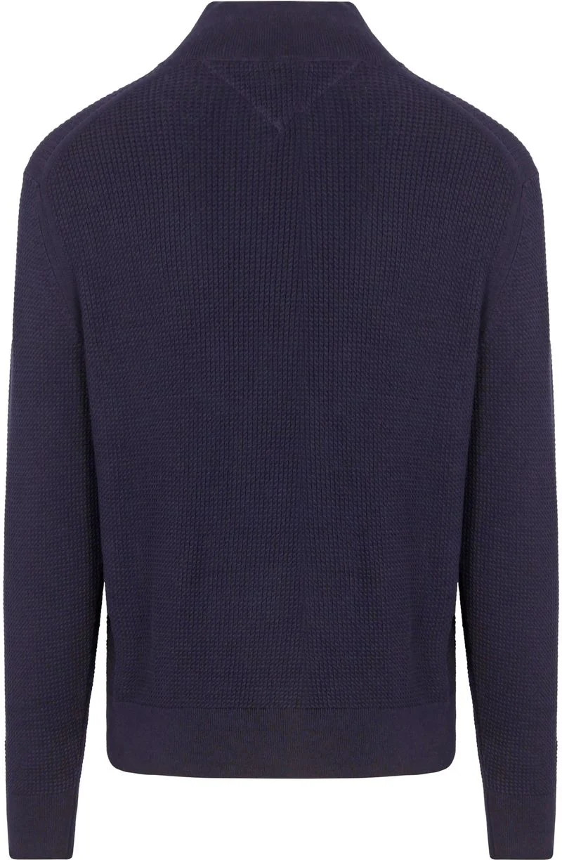 Tommy Hilfiger Half Zip Kabelpullover Navy - Größe S günstig online kaufen