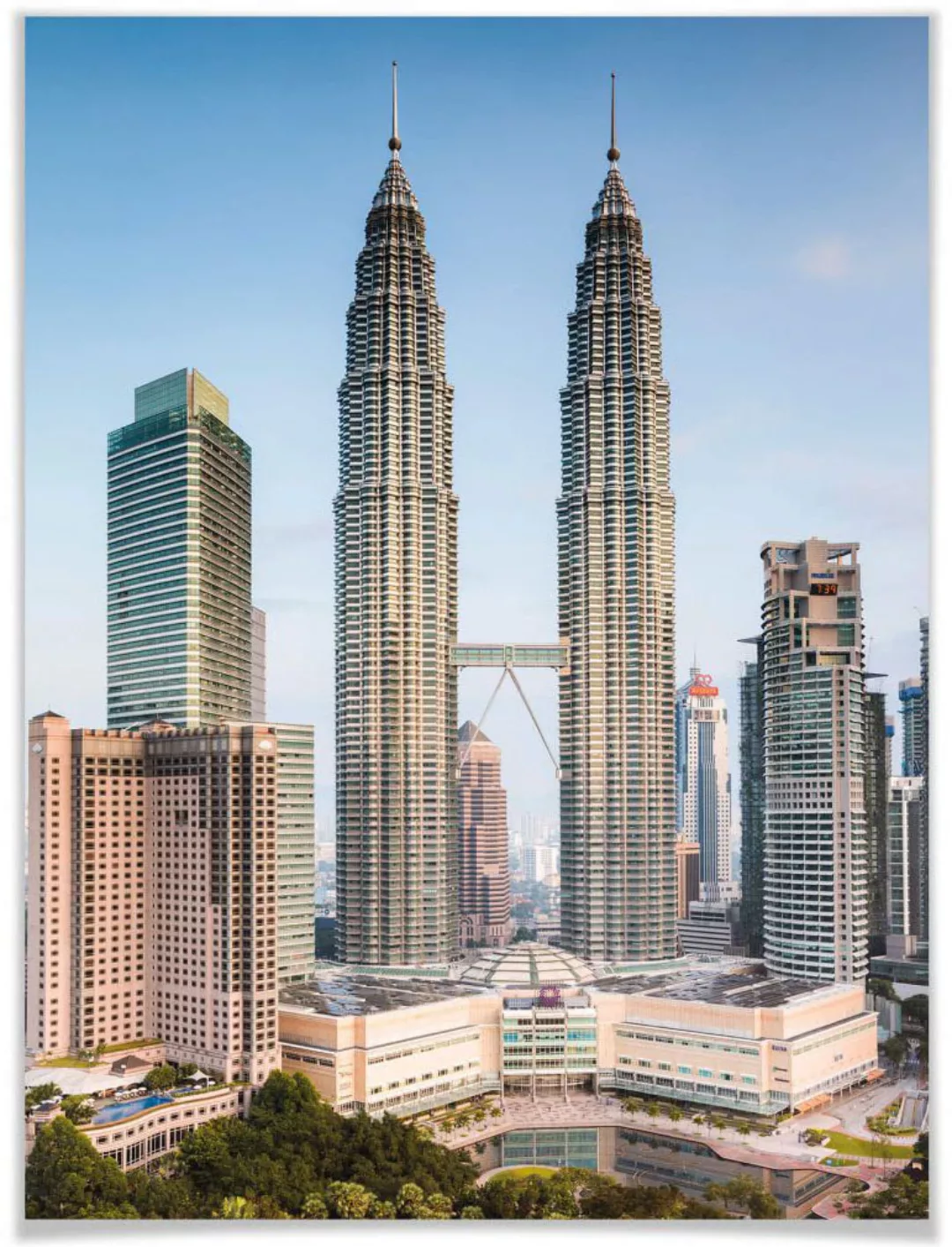 Wall-Art Poster "Petronas Towers Kuala Lumpur", Gebäude, (1 St.), Poster oh günstig online kaufen