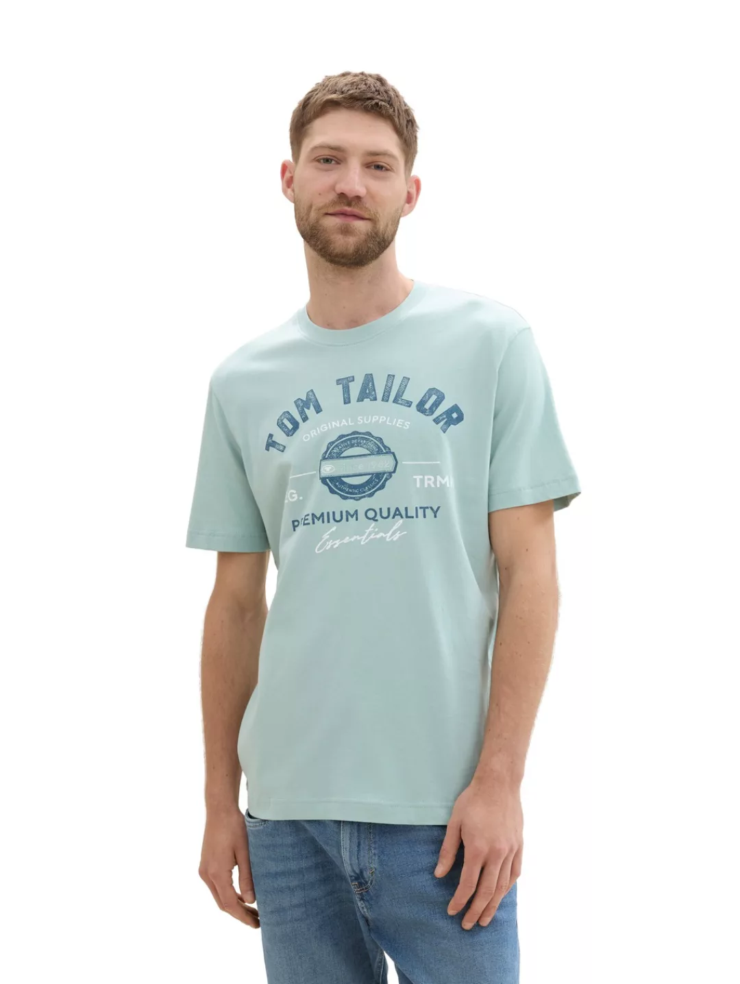 Tom Tailor Herren T-Shirt LOGO - Regular Fit günstig online kaufen